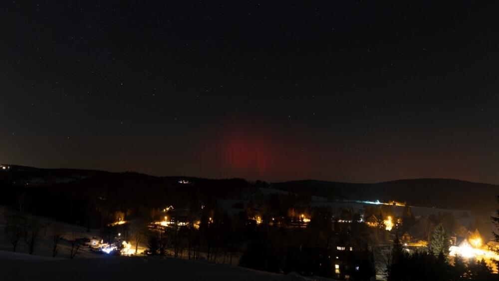 Polární záře - začátek, foto: Martin Gembec